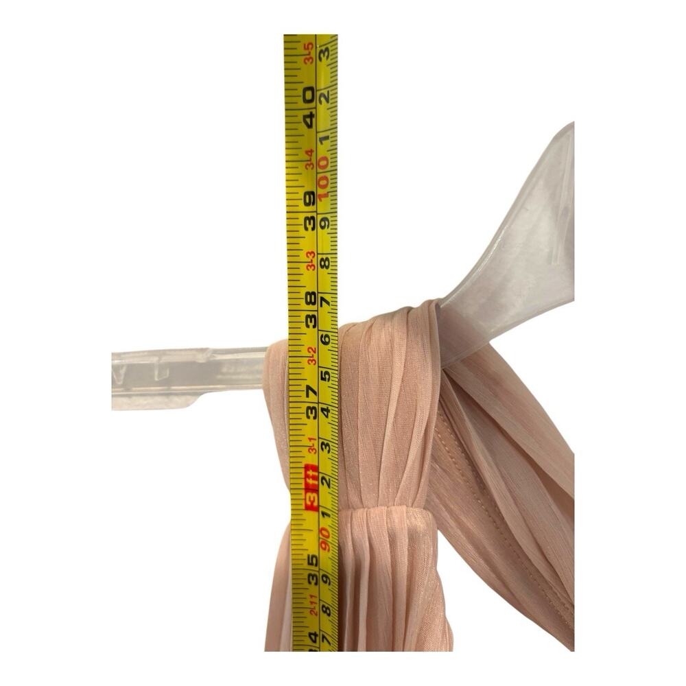 H M Dress Women 10 Chiffon Pleated Racer Back Layered‎ Semi Sheer Wedding Date - Picture 8 of 10